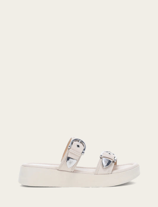 Frye Quality | Women's Ivory Maya Buckle Sandals