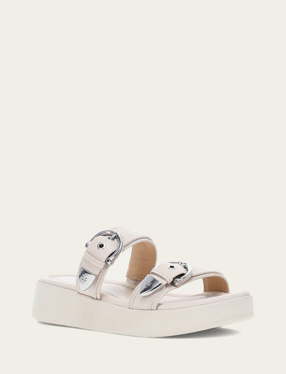 Frye Quality | Women's Ivory Maya Buckle Sandals