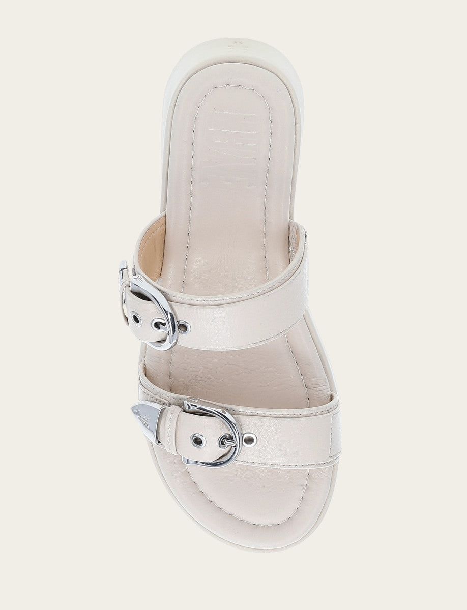Frye Quality | Women's Ivory Maya Buckle Sandals