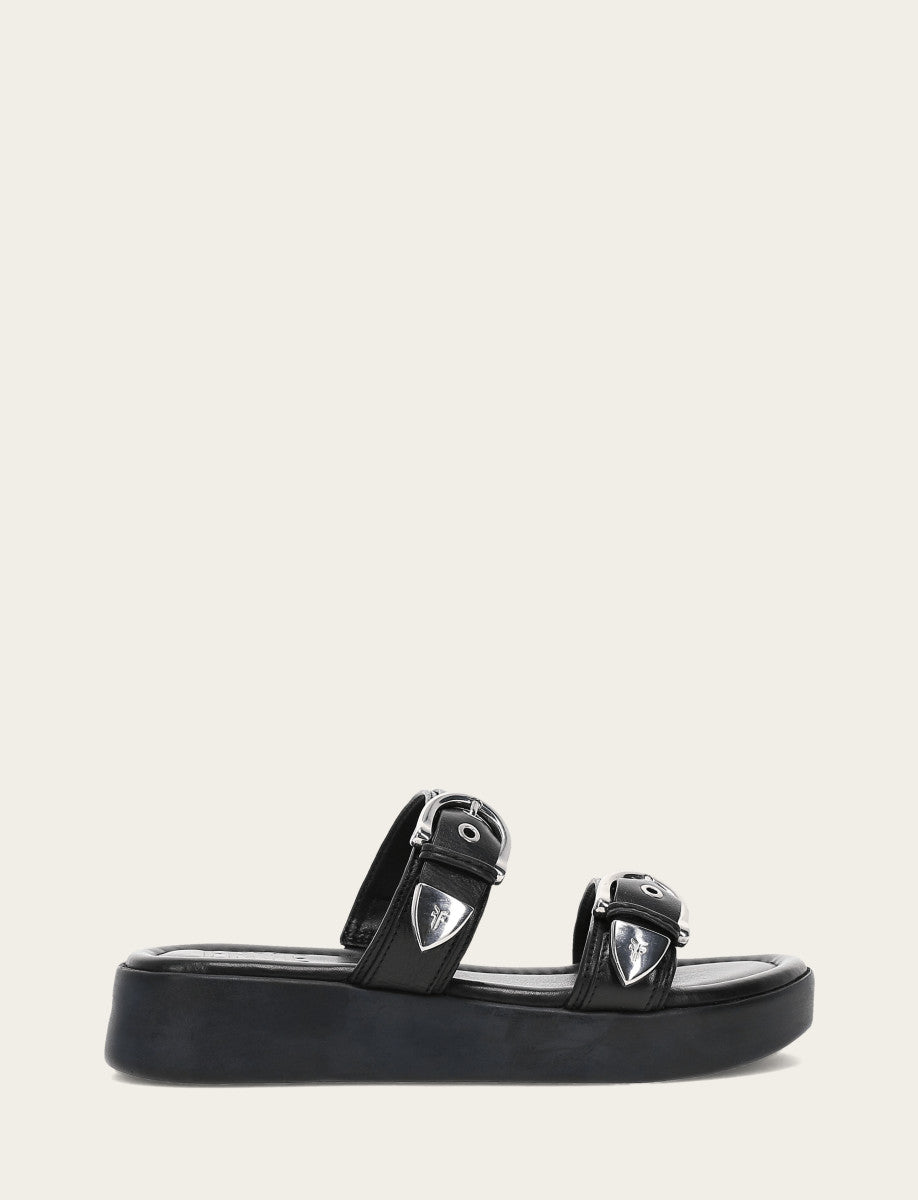 Frye New | Women's Black Maya Buckle Sandals