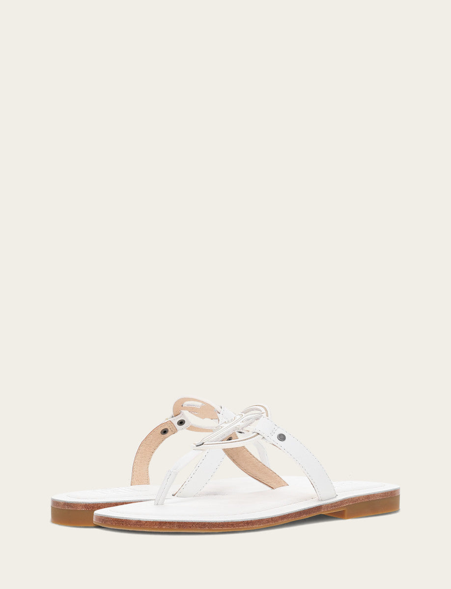 Frye Customer Favorite | Women's White Taylor Logo Sandals