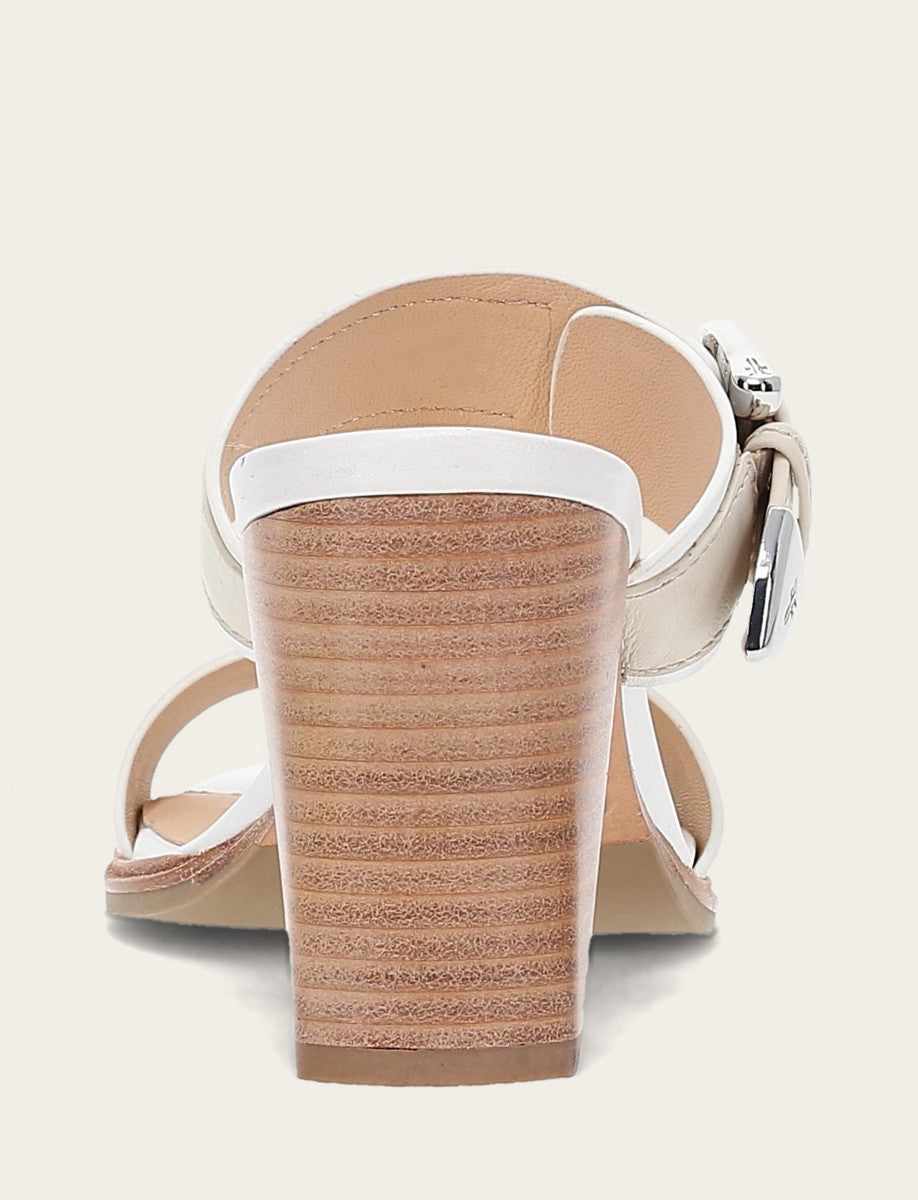 Frye Value | Women's White Ivory Stella Buckle Slide Sandals