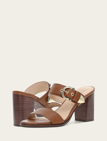 Frye Hot Sale | Women's Dark Latte Stella Buckle Slide Sandals
