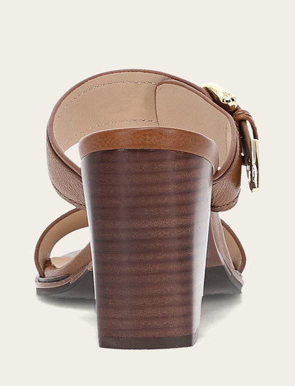 Frye Hot Sale | Women's Dark Latte Stella Buckle Slide Sandals