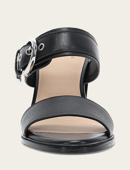 Frye Best Price | Women's Black Stella Buckle Slide Sandals