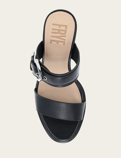 Frye Best Price | Women's Black Stella Buckle Slide Sandals
