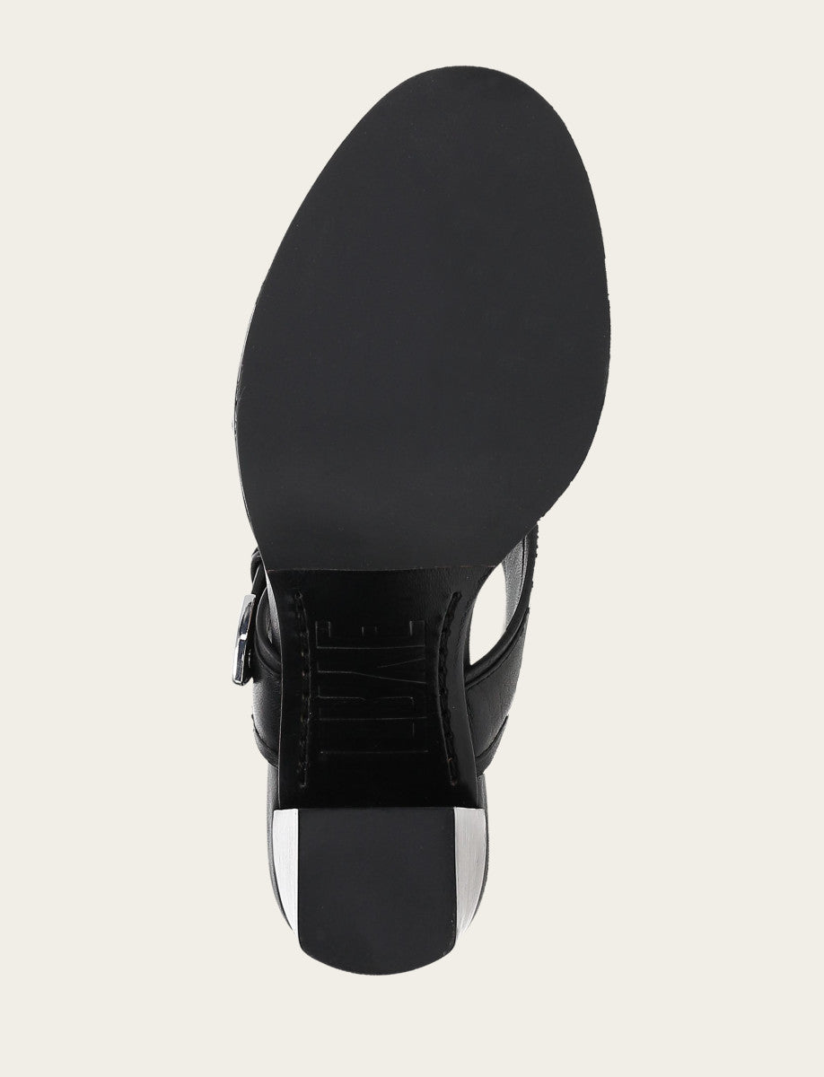 Frye Best Price | Women's Black Stella Buckle Slide Sandals