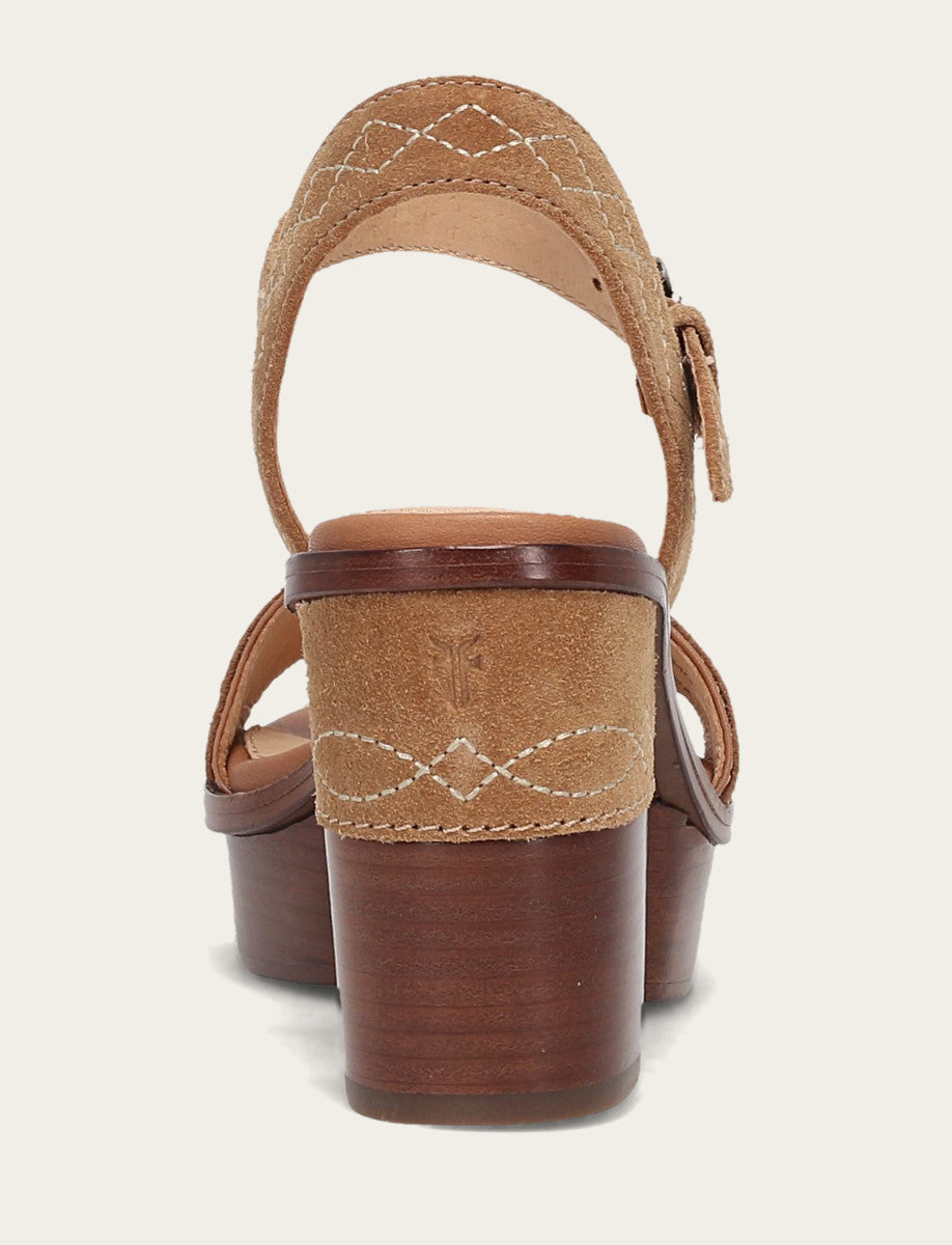 Frye Great Value | Women’s Almond Pipa Woodstock Sandals