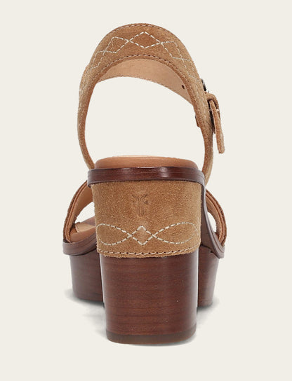 Frye Great Value | Women’s Almond Pipa Woodstock Sandals