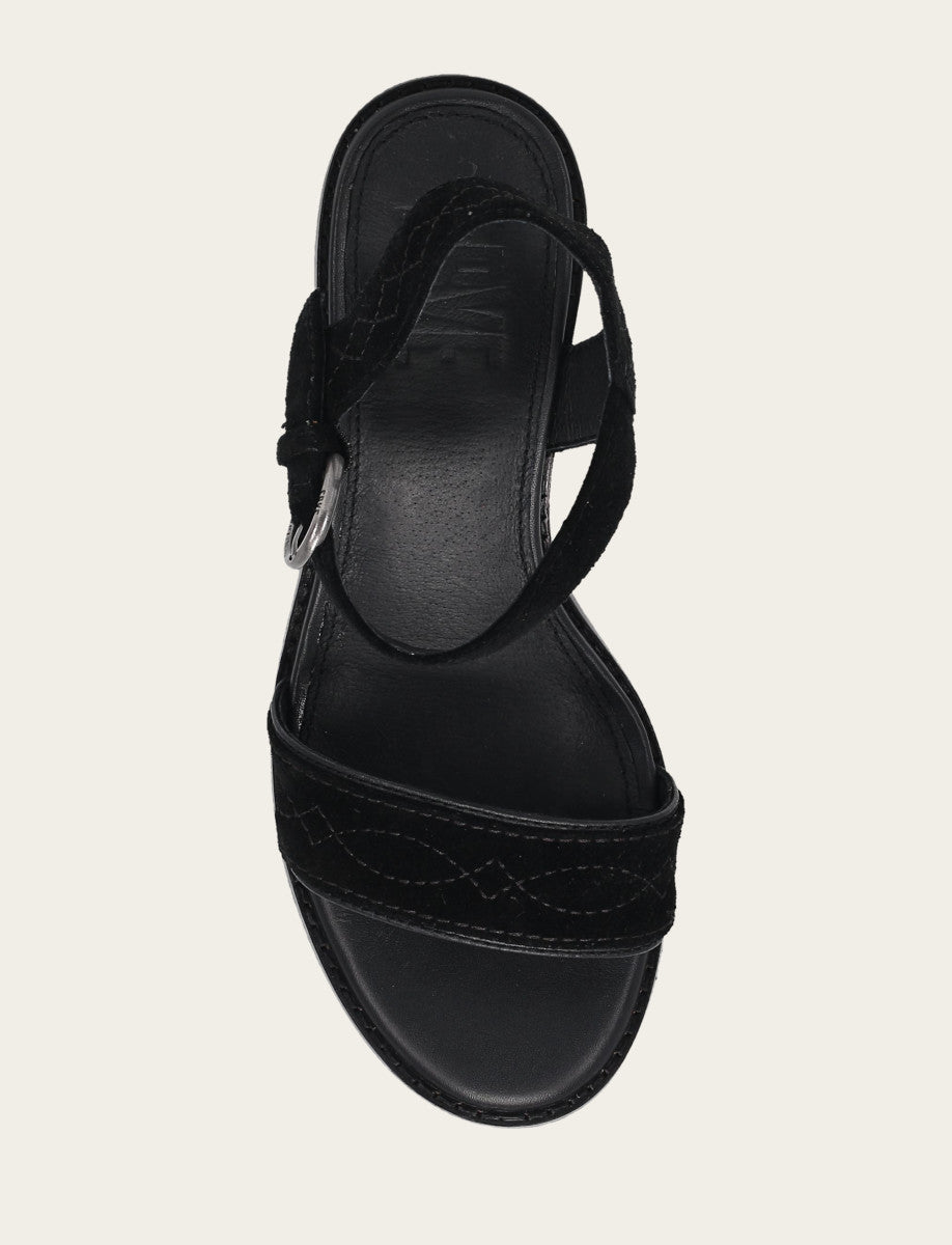 Frye Trusted | Women’s Black Pipa Woodstock Sandals