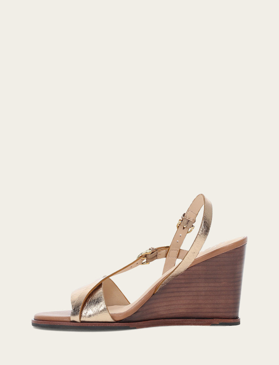 Frye Quality | Women's Dark Gold Rachel Buckle Sandals