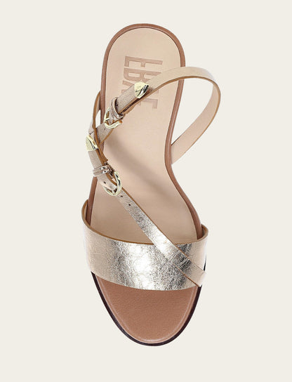 Frye Quality | Women's Dark Gold Rachel Buckle Sandals