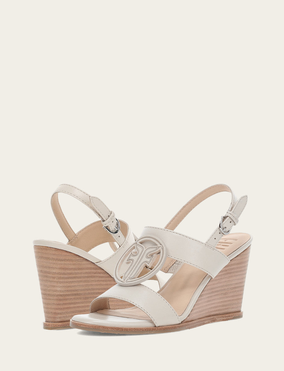 Frye Essential | Women's Ivory Rachel Logo Sandals