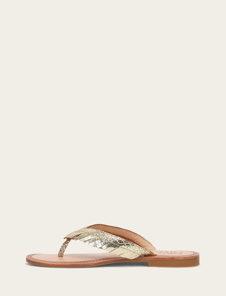 Frye Exclusive | Women's Gold Mirror Ava Fringe Sandals