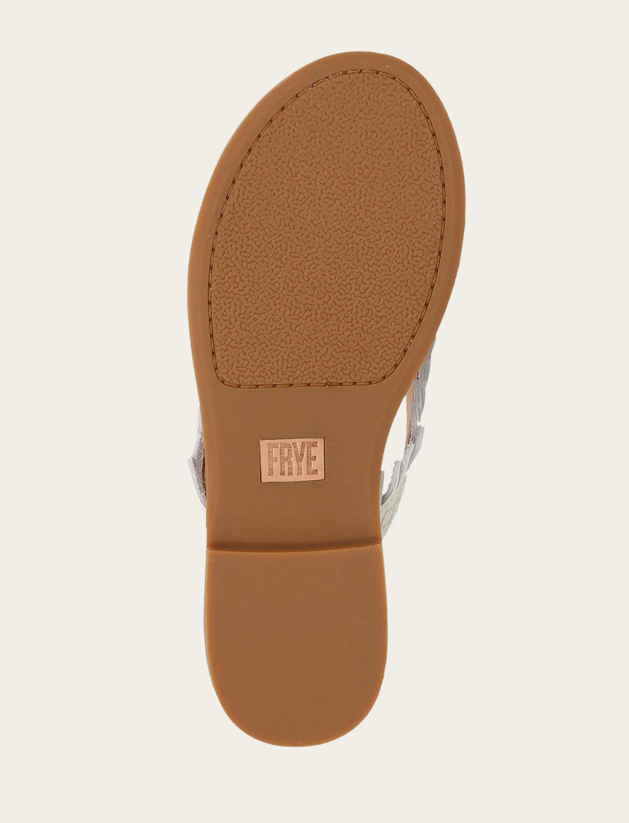 Frye Featured | Women's White Ava Fringe Sandals