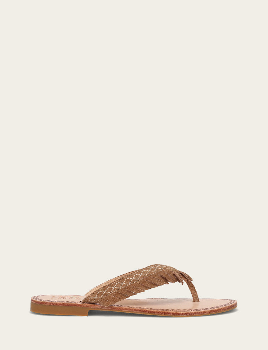 Frye Signature | Women's Almond Ava Fringe Sandals