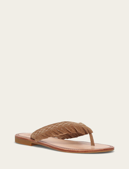 Frye Signature | Women's Almond Ava Fringe Sandals