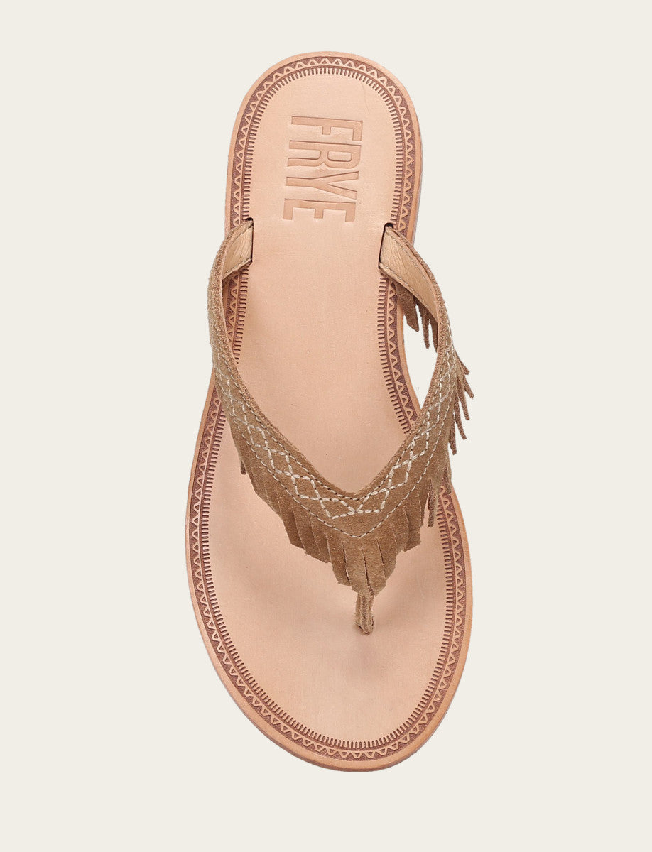 Frye Signature | Women's Almond Ava Fringe Sandals