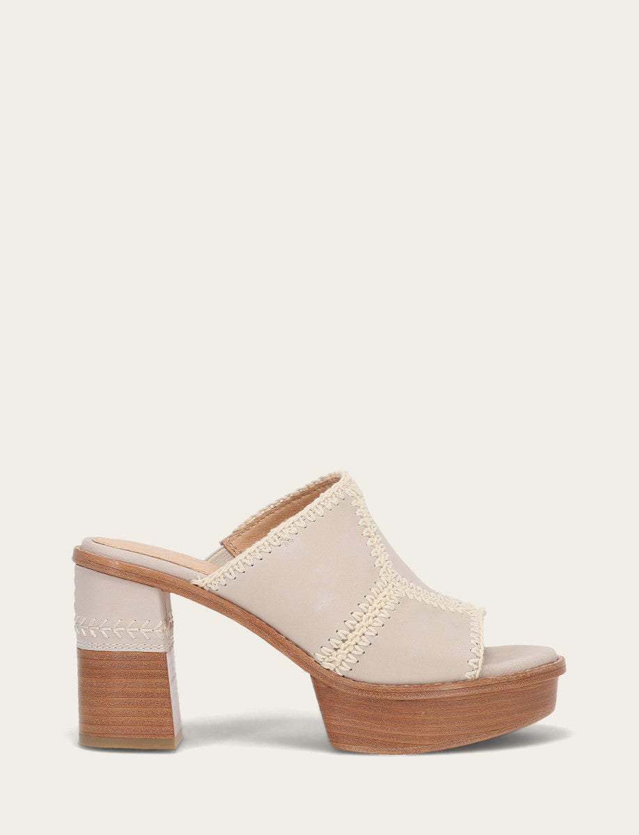 Frye New | Women's Ivory Pipa Crochet Platform Sandals