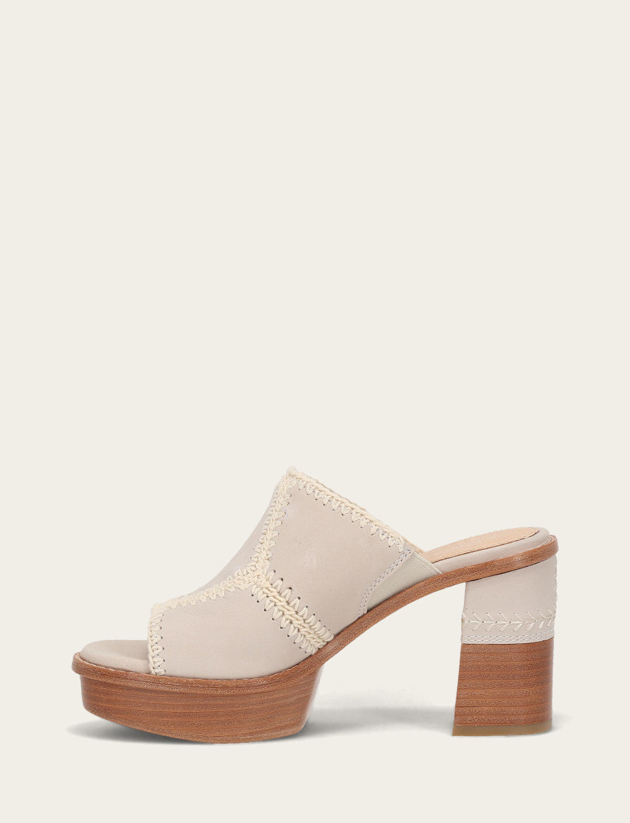 Frye New | Women's Ivory Pipa Crochet Platform Sandals