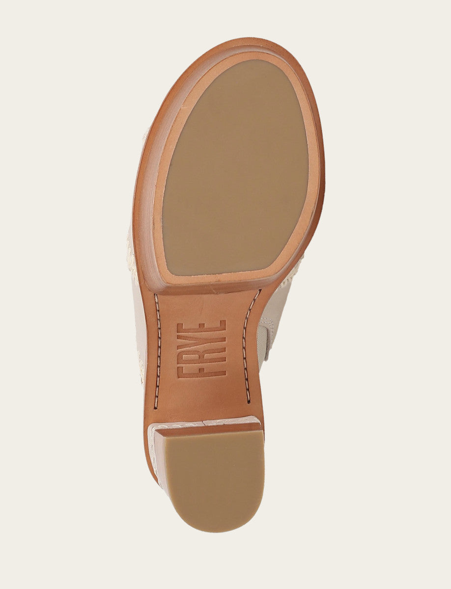 Frye New | Women's Ivory Pipa Crochet Platform Sandals