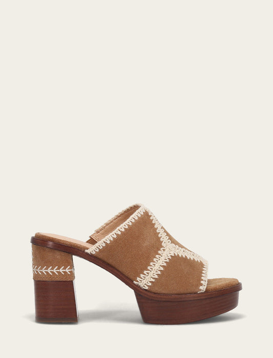 Frye Smart Buy | Women's Almond Pipa Crochet Platform Sandals