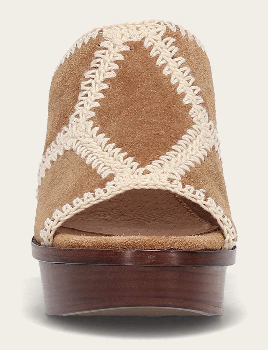Frye Smart Buy | Women's Almond Pipa Crochet Platform Sandals
