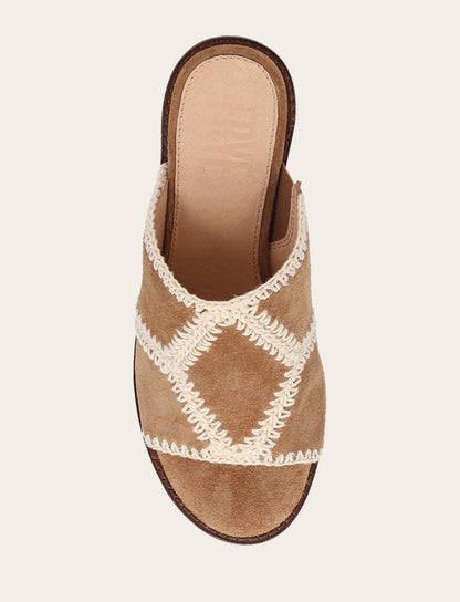 Frye Smart Buy | Women's Almond Pipa Crochet Platform Sandals