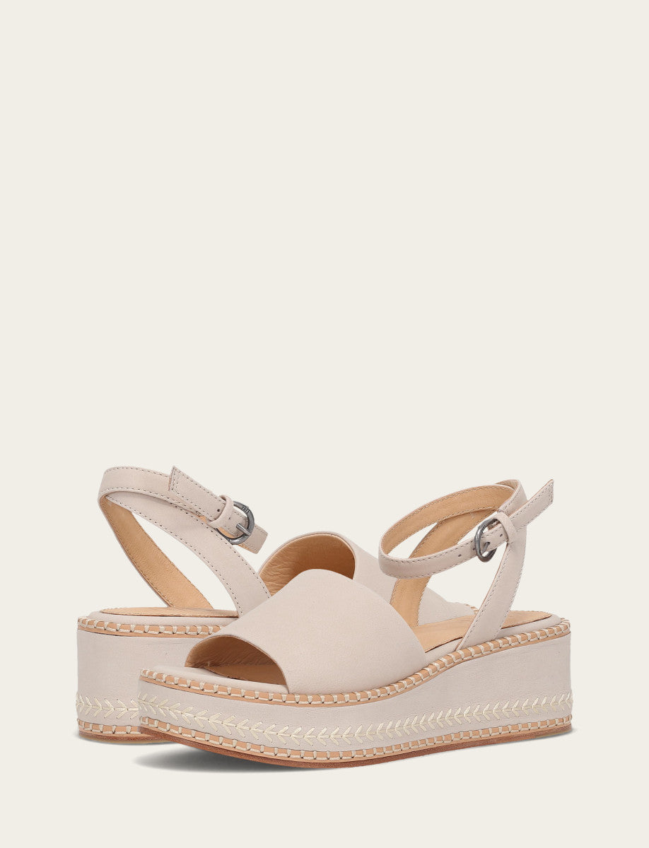 Frye Discount | Women's Ivory Joy Ankle Strap Platform Sandals
