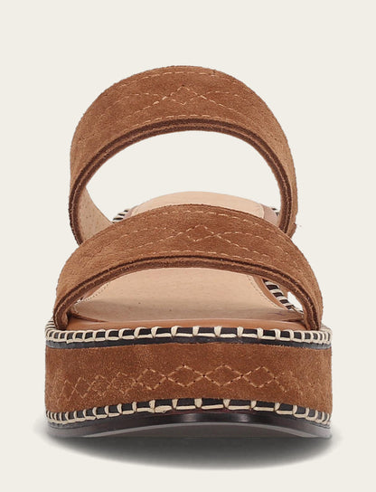 Frye Deals | Women's Bark Joy Woodstock 2 Band Platform Slide Sandals