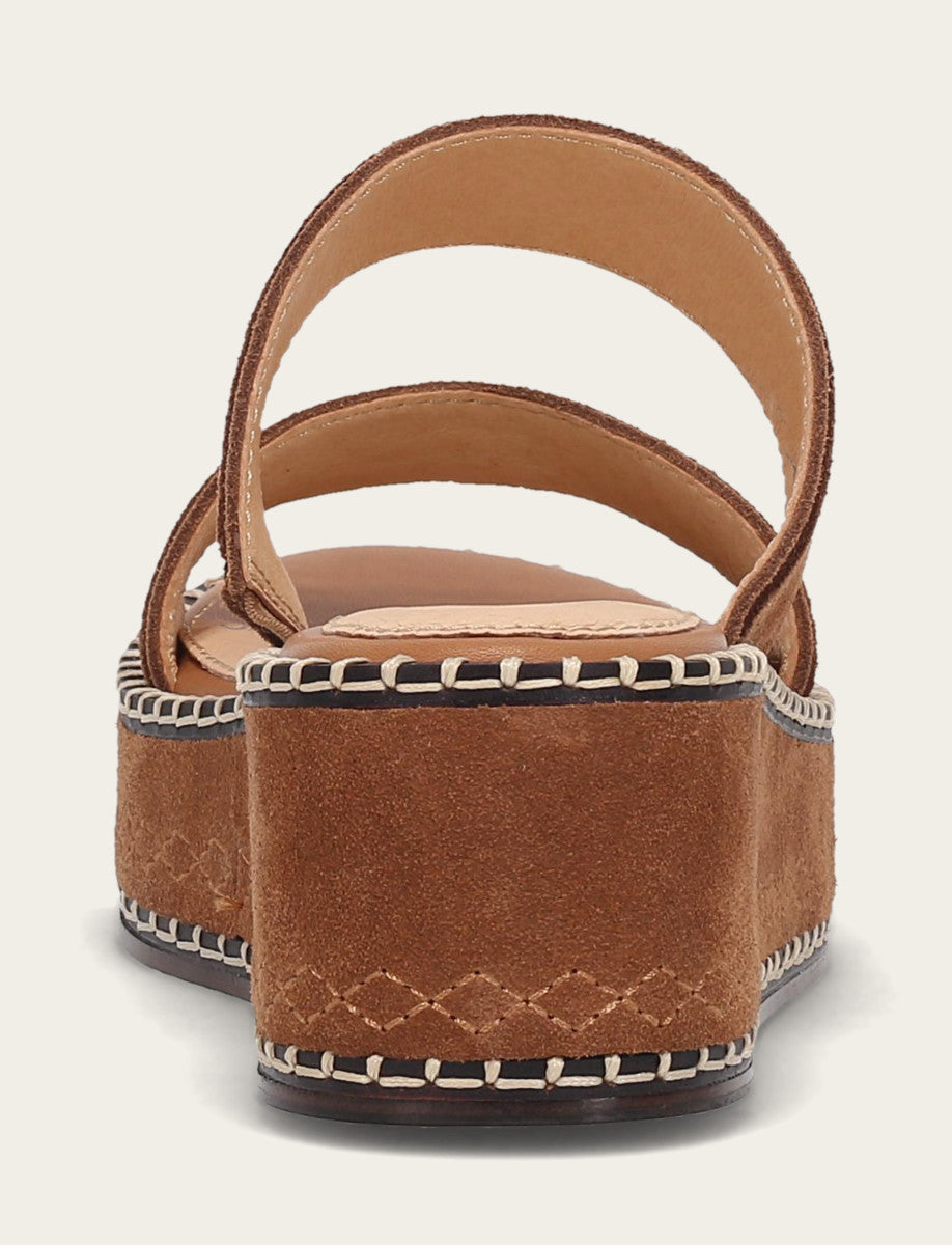 Frye Deals | Women's Bark Joy Woodstock 2 Band Platform Slide Sandals
