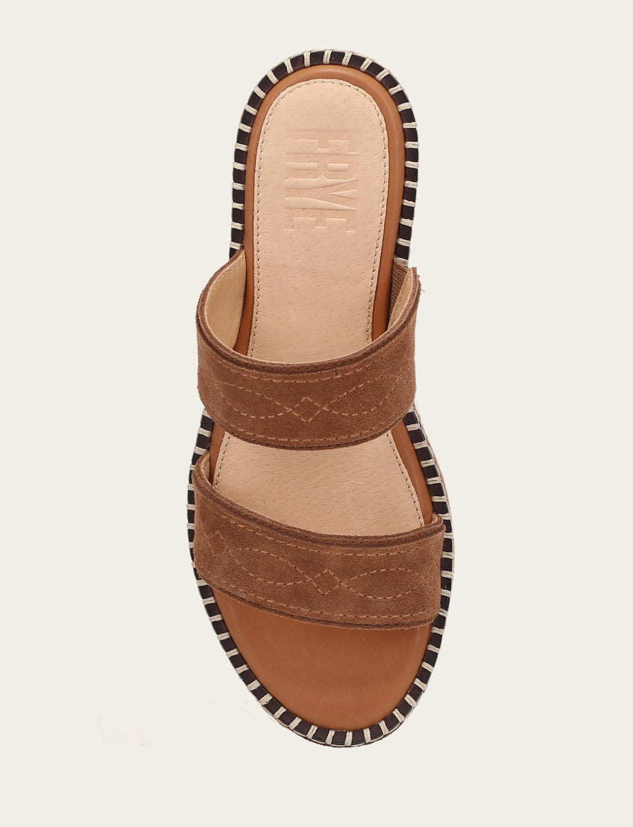 Frye Deals | Women's Bark Joy Woodstock 2 Band Platform Slide Sandals