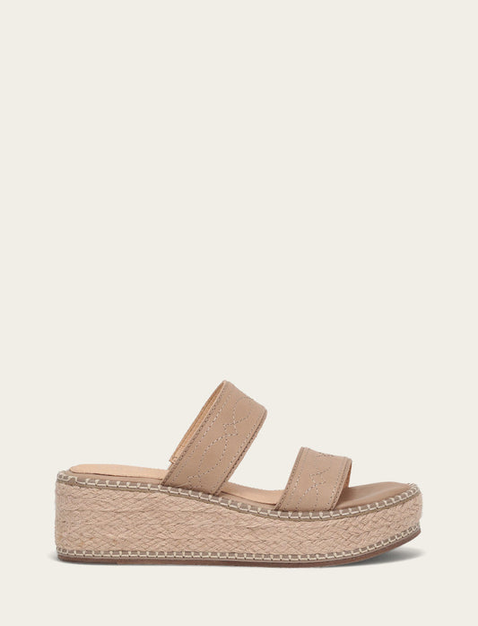 Frye Trending | Women's Clay Joy Woodstock 2 Band Platform Slide Sandals