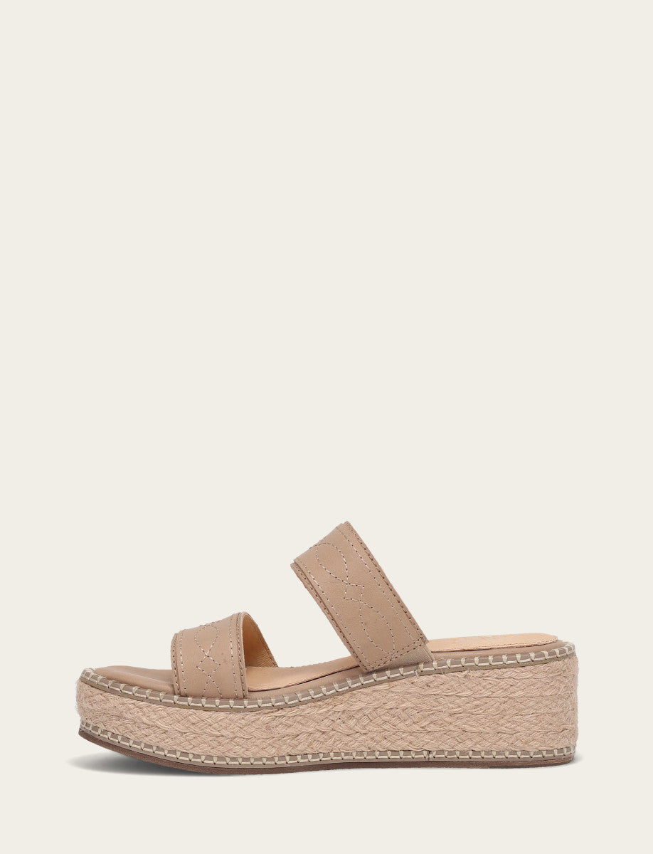 Frye Trending | Women's Clay Joy Woodstock 2 Band Platform Slide Sandals