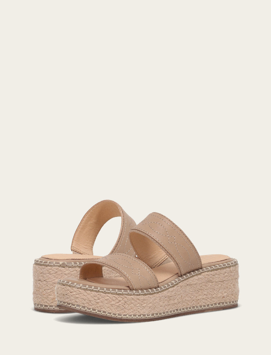 Frye Trending | Women's Clay Joy Woodstock 2 Band Platform Slide Sandals