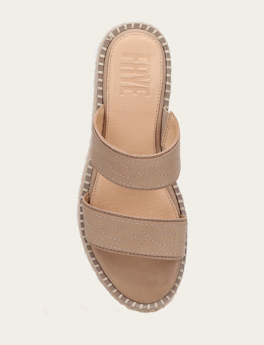 Frye Trending | Women's Clay Joy Woodstock 2 Band Platform Slide Sandals