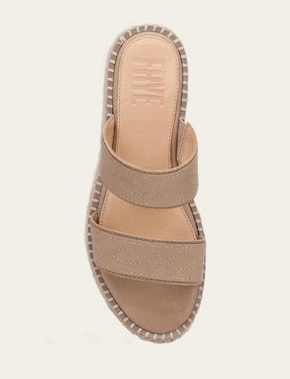 Frye Trending | Women's Clay Joy Woodstock 2 Band Platform Slide Sandals