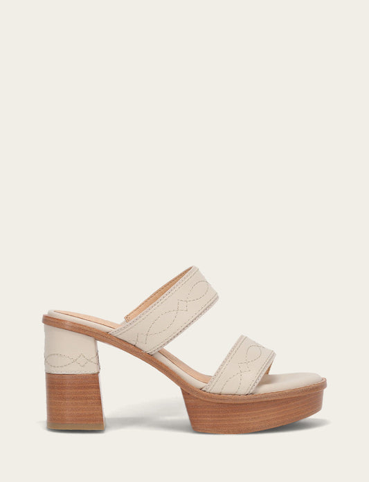 Frye Recommended | Women's Ivory Pipa Woodstock 2 Band Platform Sandals