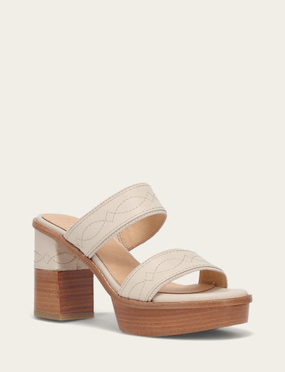 Frye Recommended | Women's Ivory Pipa Woodstock 2 Band Platform Sandals