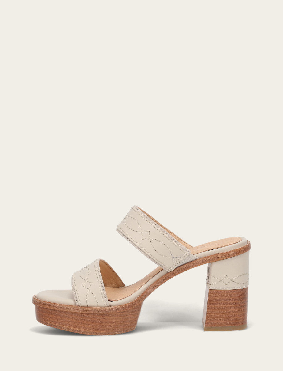 Frye Recommended | Women's Ivory Pipa Woodstock 2 Band Platform Sandals