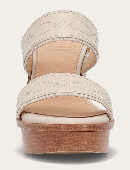 Frye Recommended | Women's Ivory Pipa Woodstock 2 Band Platform Sandals