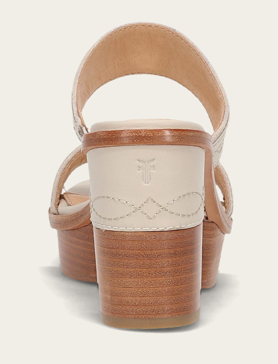 Frye Recommended | Women's Ivory Pipa Woodstock 2 Band Platform Sandals