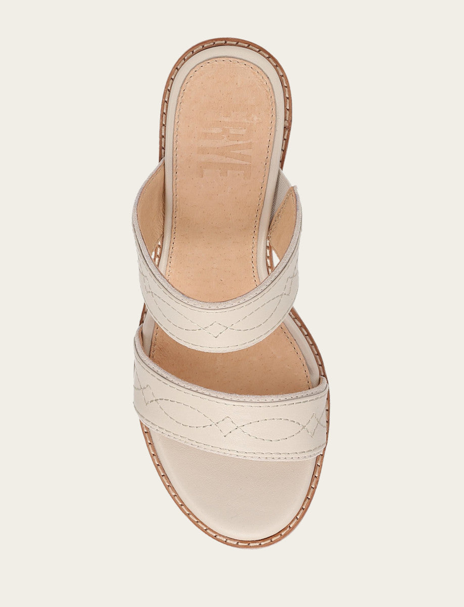 Frye Recommended | Women's Ivory Pipa Woodstock 2 Band Platform Sandals