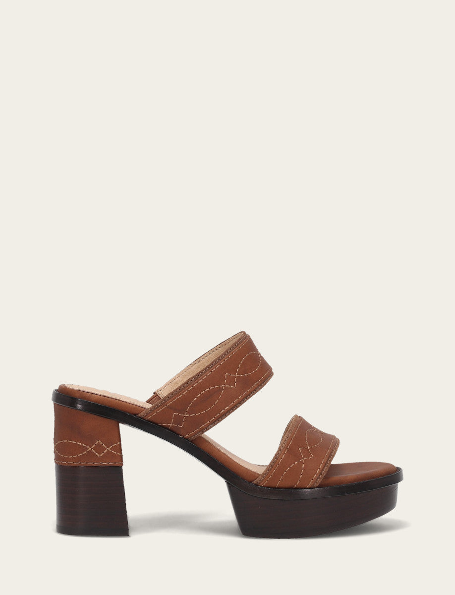 Frye Best Seller | Women's Saddle Pipa Woodstock 2 Band Platform Sandals