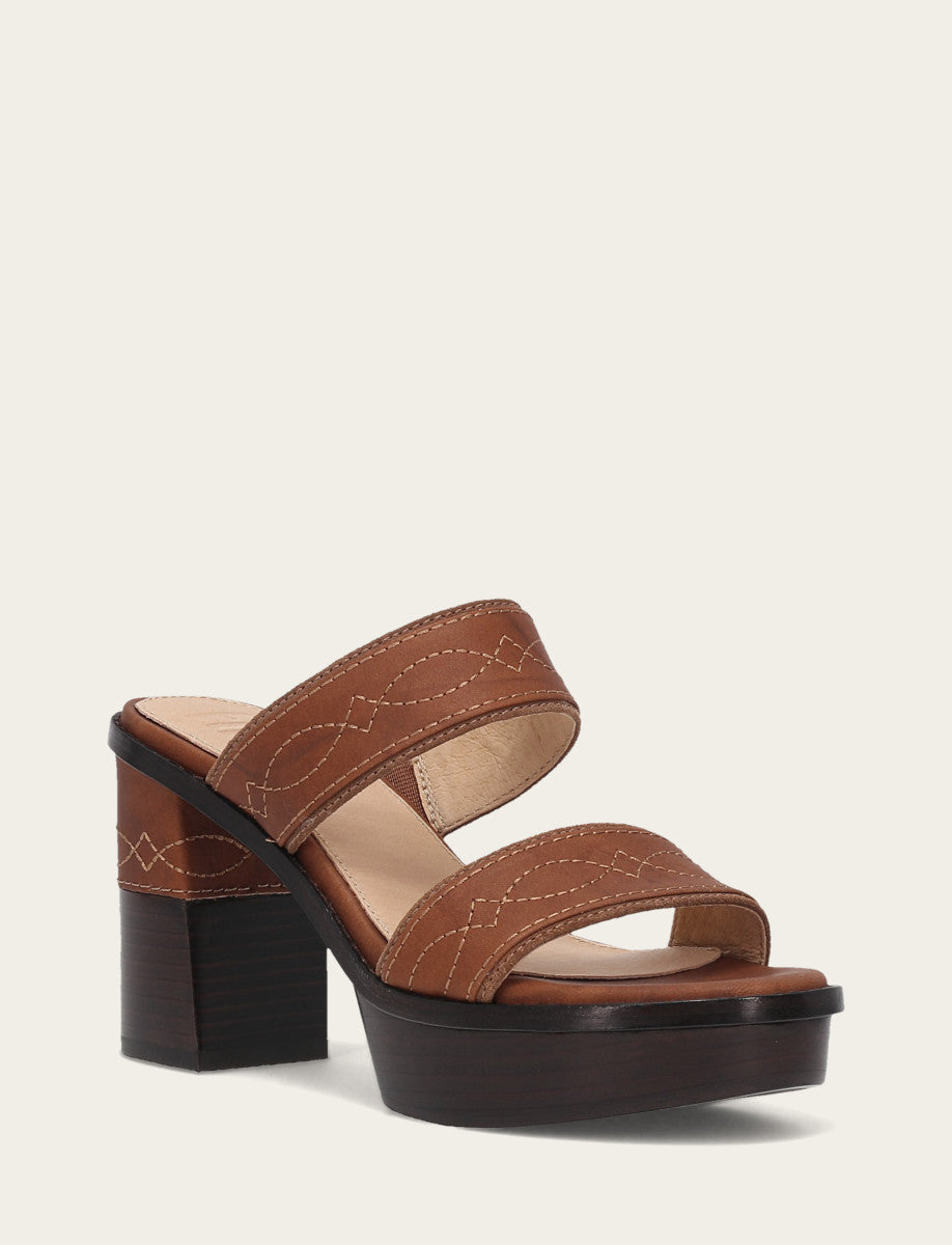 Frye Best Seller | Women's Saddle Pipa Woodstock 2 Band Platform Sandals