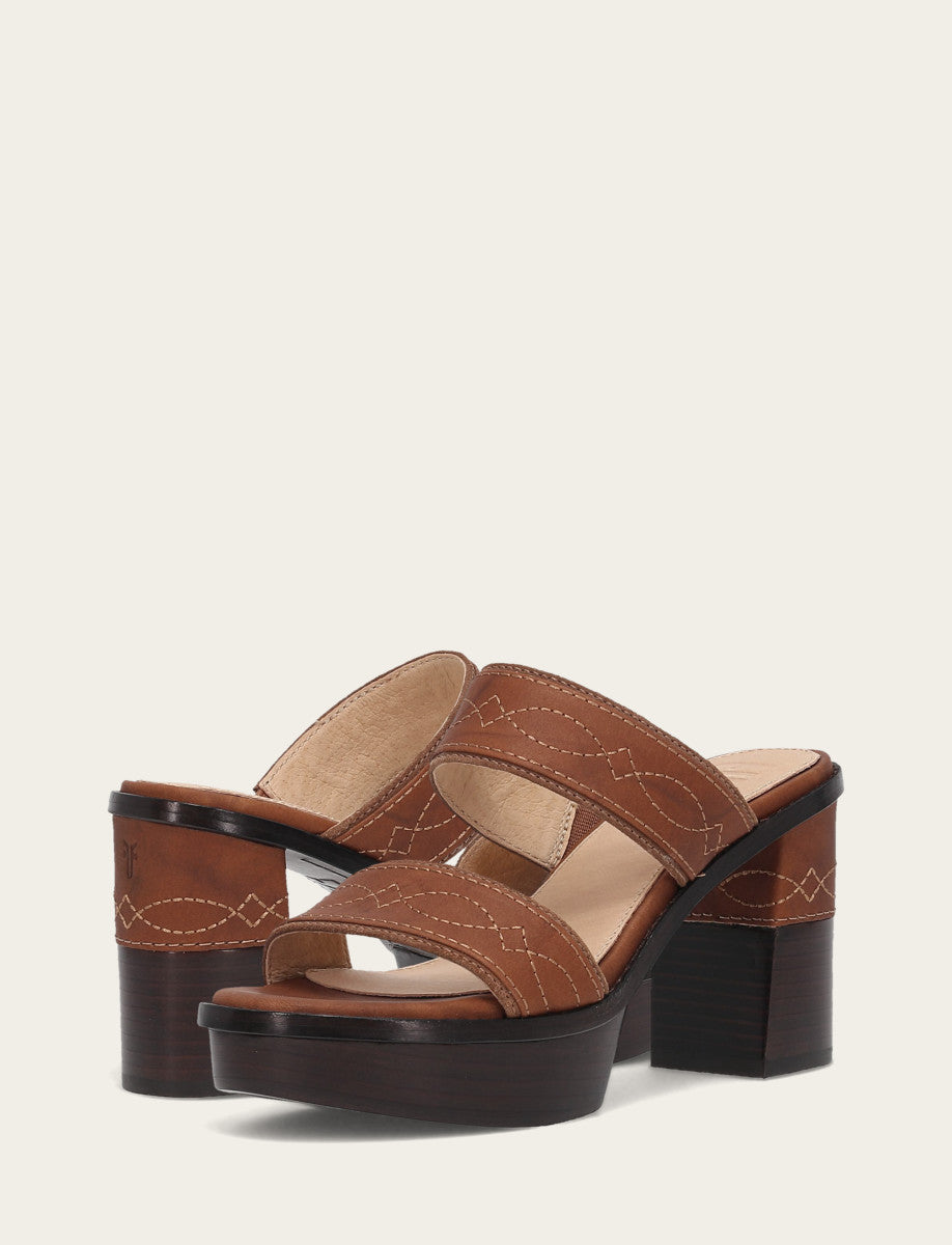 Frye Best Seller | Women's Saddle Pipa Woodstock 2 Band Platform Sandals