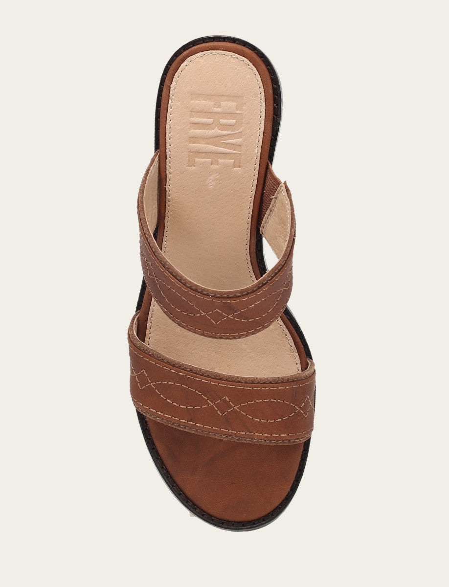 Frye Best Seller | Women's Saddle Pipa Woodstock 2 Band Platform Sandals