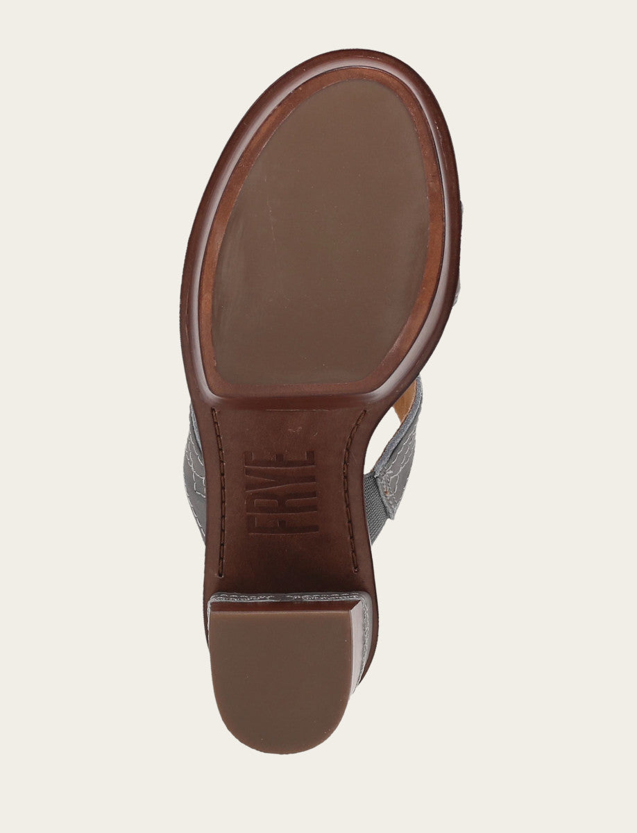 Frye Essential | Women's Grey Sky Pipa Woodstock 2 Band Platform Sandals