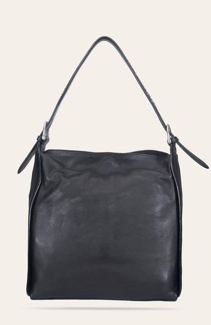 Frye Premium | Women's Black Carla Studded Hobo Handbag