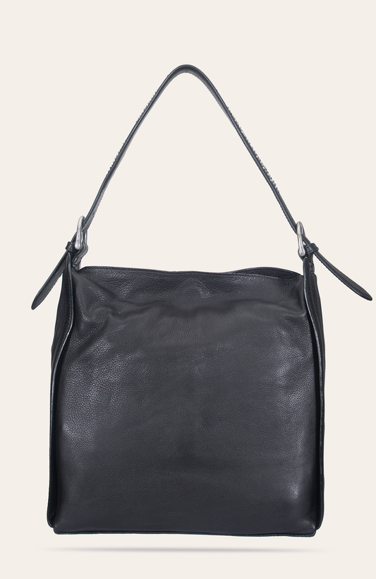 Frye Premium | Women's Black Carla Studded Hobo Handbag